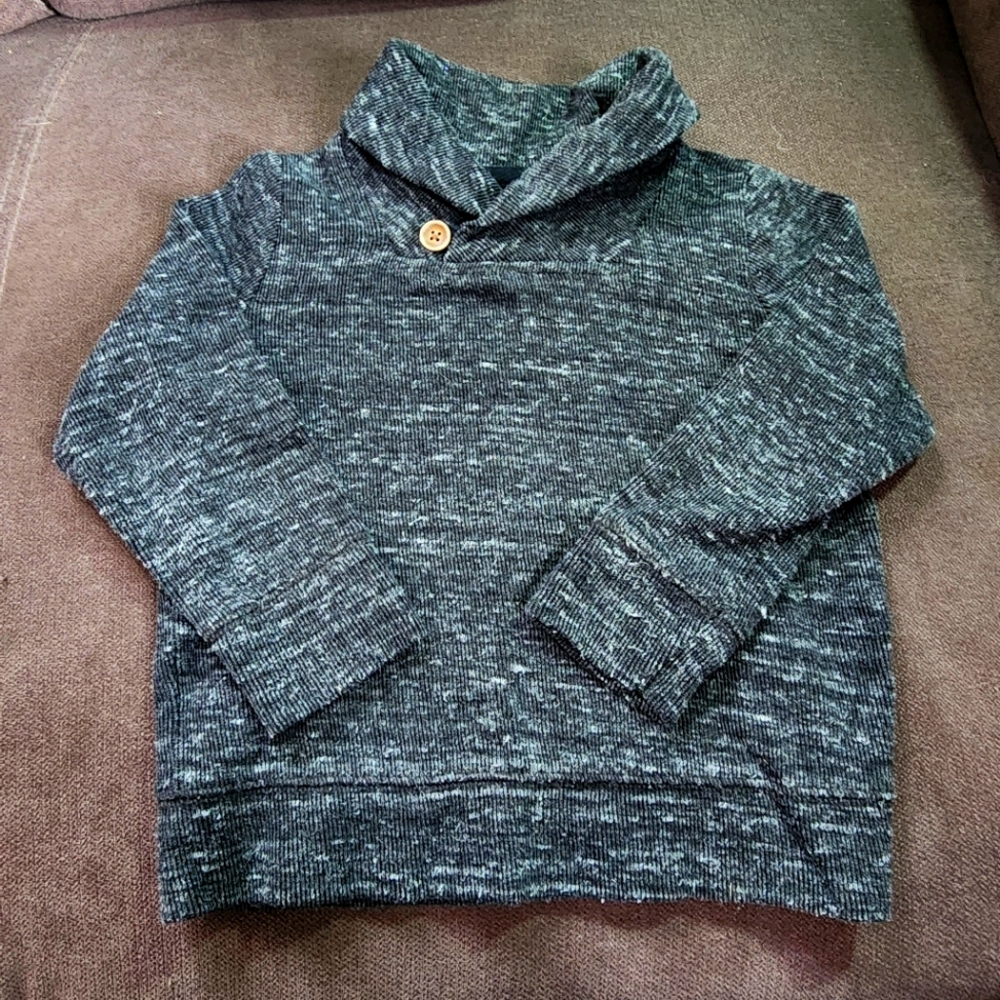 Grey 3T Shawl Collar Sweater